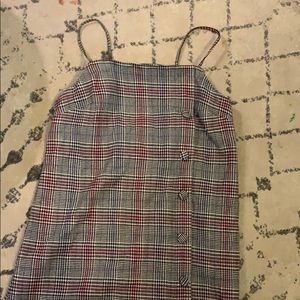 Plaid mini dress tank